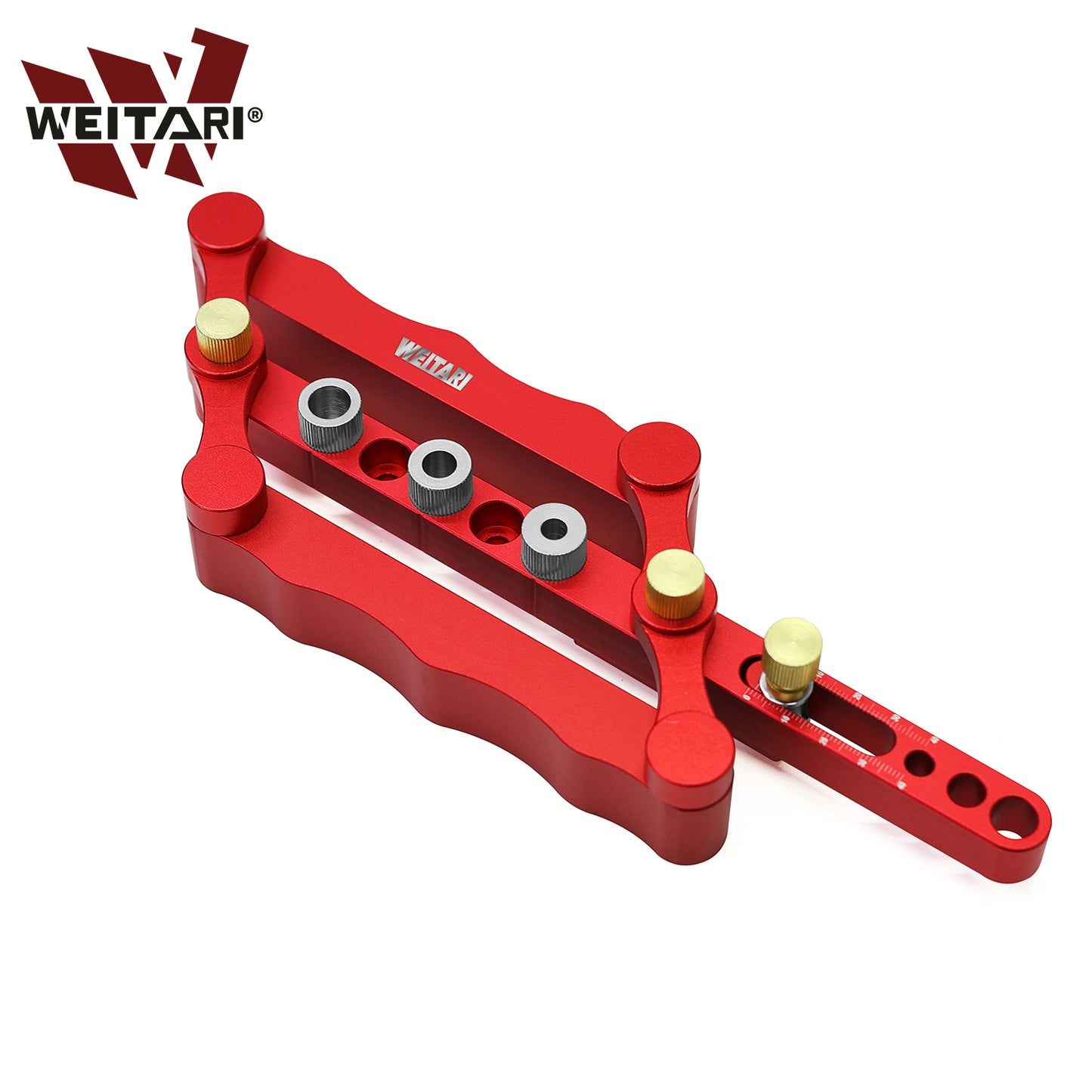 WEITARI® Self Centering Doweling Jig Punch Locator Dowel Jig Kit 1/4 3/8 5/16inch Drill Guide Sleeve Tool