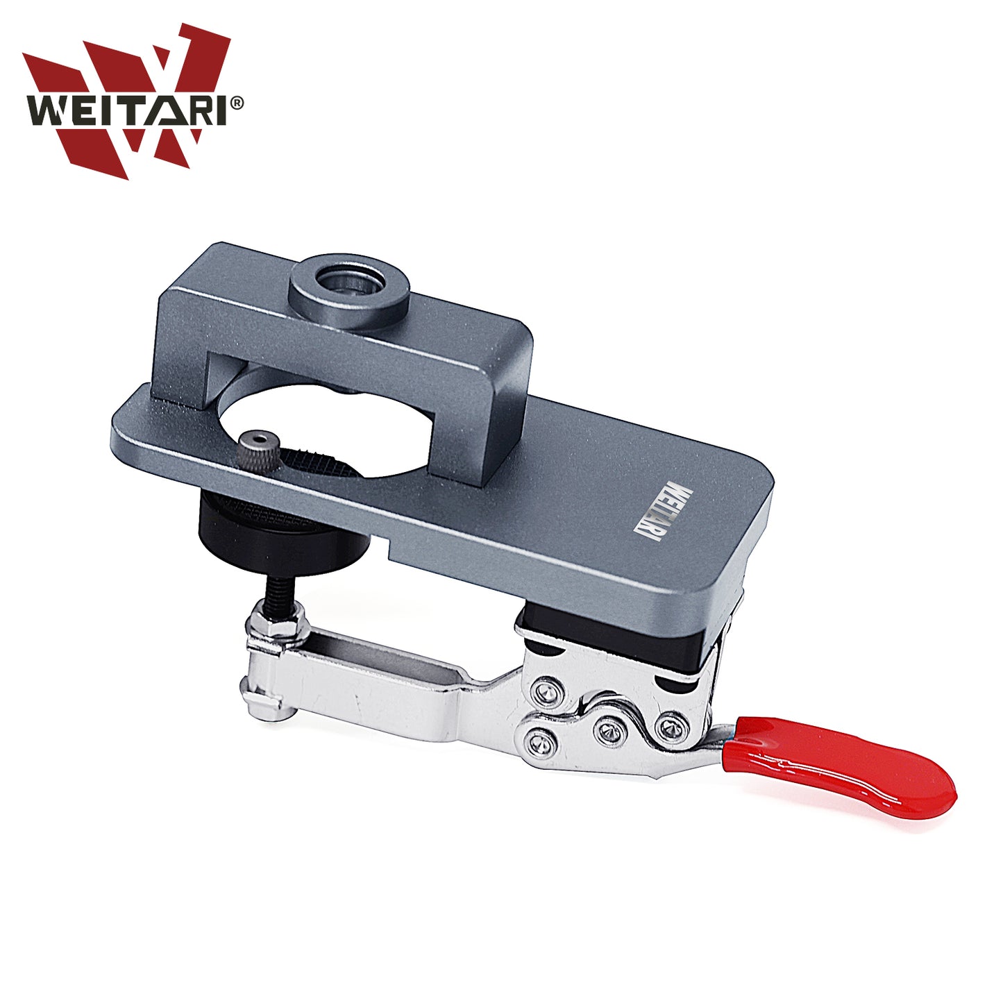 WEITARI 35MM Concealed Hinge Jig, Aluminum Alloy Hinge Hole Drilling Jig Wood Puncher Locator Woodworking Tool Drilling for Door Cabinets Hinges Mounting
