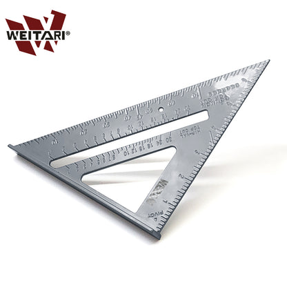 WEITARI® Carpenter Square, 7-inch Aluminum Square Carpenter Triangle Square Pressional Easy-Read Layout Tool framing Square (Aluminum)