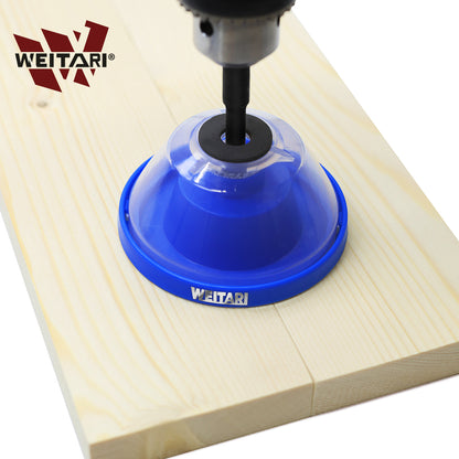 WEITARI® 2Pcs Drill Dust Collector,Drywall Dust Collector, Drill Dust Collector for Electric Hammer and Drill, Hole Saw Dust Bowl, Shockproof Dust Catcher with Sealing Cover & Anti-Skid Sponge