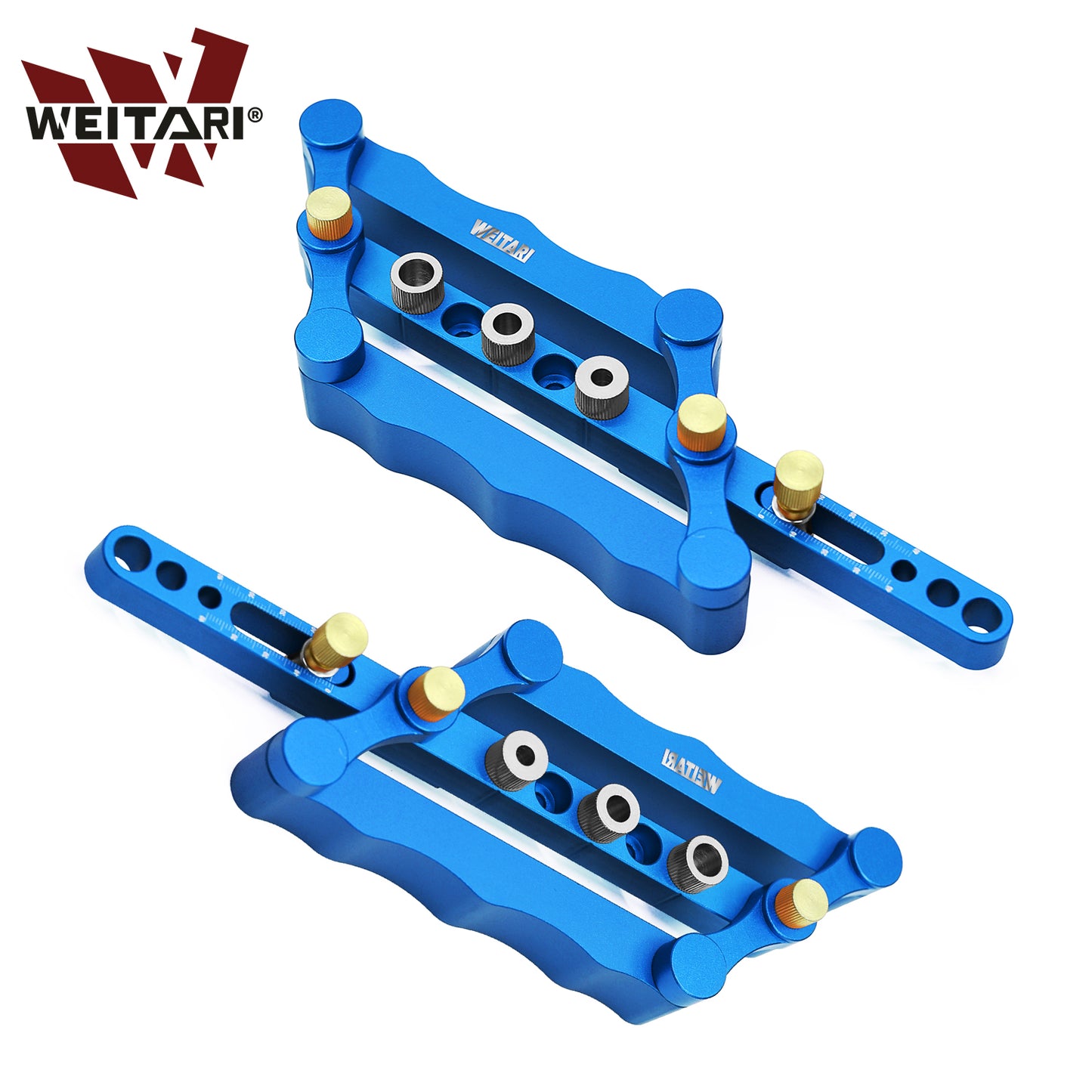 WEITARI® Self Centering Doweling Jig Punch Locator Dowel Jig Kit 1/4 3/8 5/16inch Drill Guide Sleeve Tool