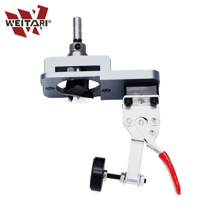WEITARI 35MM Concealed Hinge Jig, Aluminum Alloy Hinge Hole Drilling Jig Wood Puncher Locator Woodworking Tool Drilling for Door Cabinets Hinges Mounting