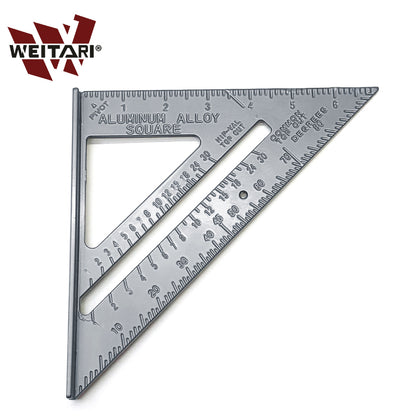 WEITARI® Carpenter Square, 7-inch Aluminum Square Carpenter Triangle Square Pressional Easy-Read Layout Tool framing Square (Aluminum)