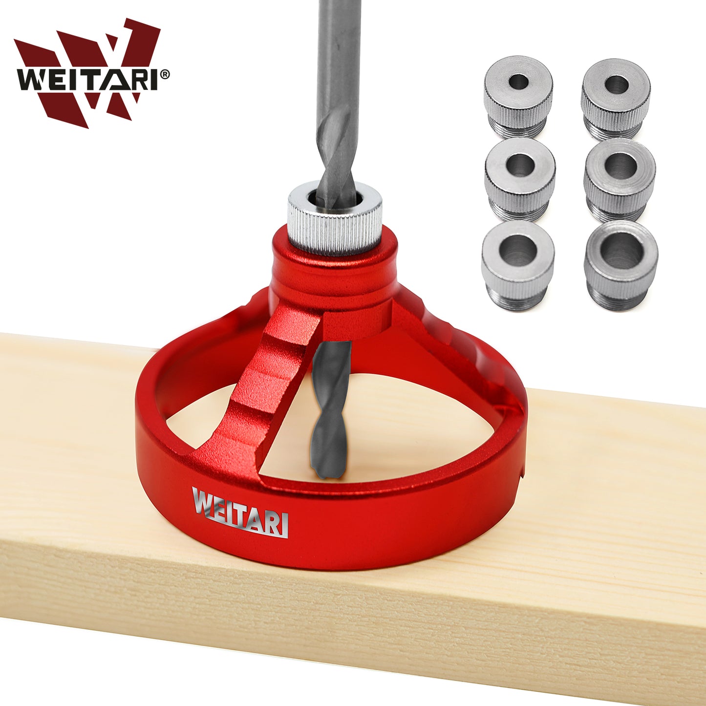 WEITARI® Drill Press Guide Jig,6/7/8/9/10mm Drill Bushings Vertical Hole Woodworking for Electric Power Hand Drill