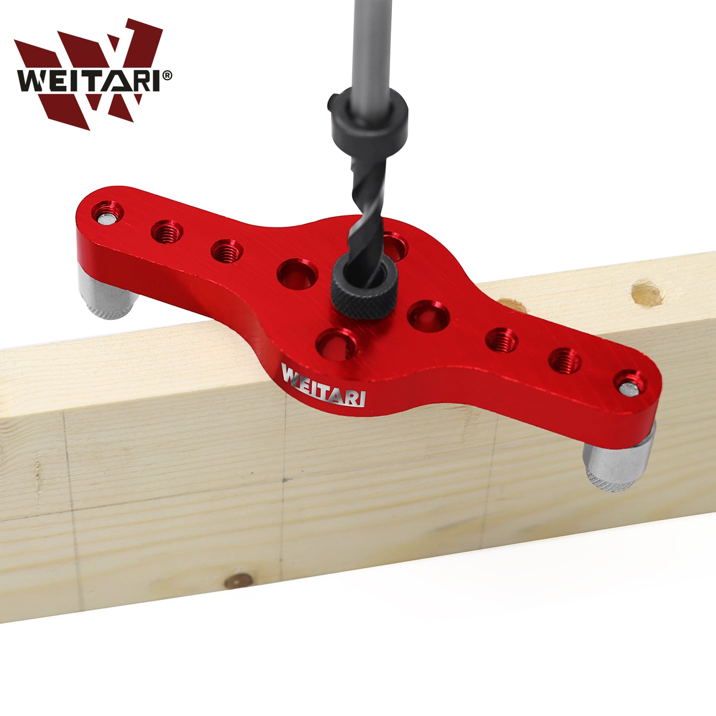 WEITARI® 6 10mm Vertical Self-Centering Drill Guide with Bushing Woodworking Drilling Locator Hole Puncher DIY Tool