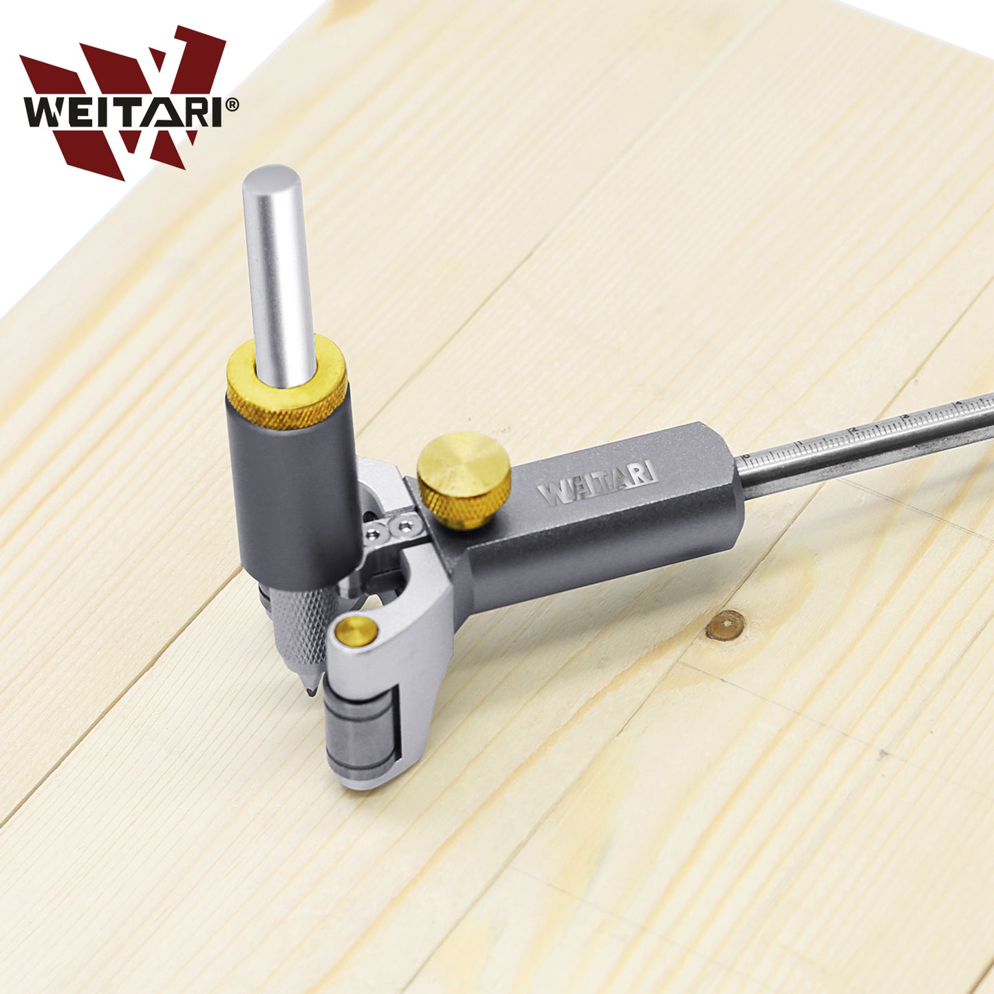 WEITARI Wood Scribe Tool, Woodworking Linear Arc Dual-purpose Scriber Ruler Parallel Line Drawing Tool Measuring Gauge DIY Multifunctional Woodworking Scribe Tools