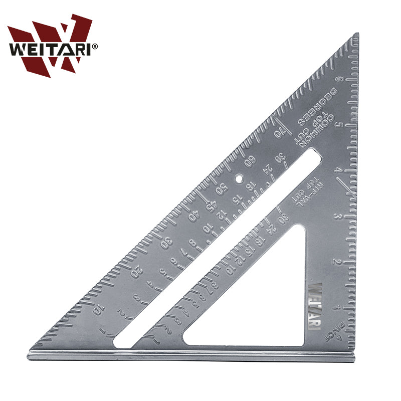 WEITARI® Carpenter Square, 7-inch Aluminum Square Carpenter Triangle Square Pressional Easy-Read Layout Tool framing Square (Aluminum)