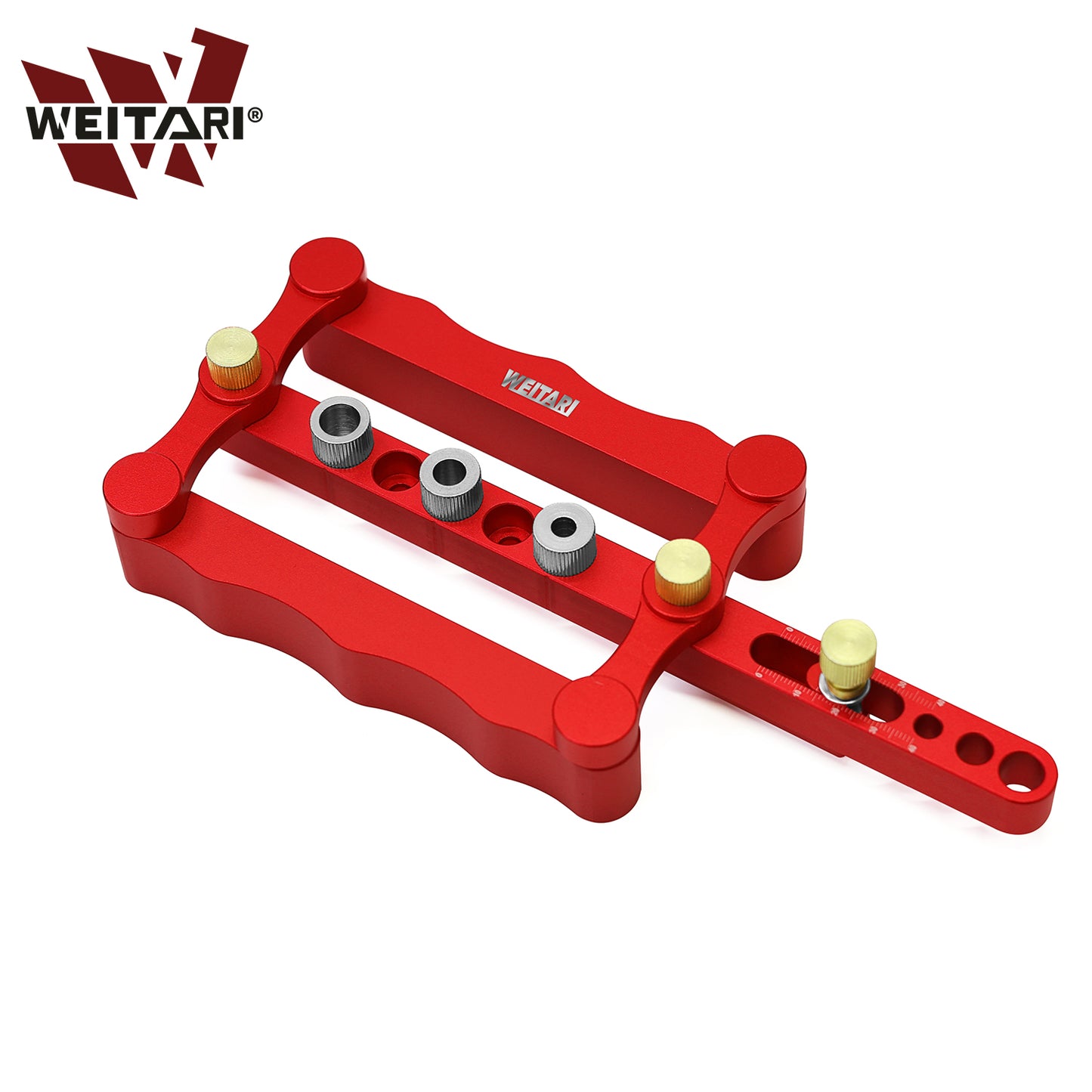WEITARI® Self Centering Doweling Jig Punch Locator Dowel Jig Kit 1/4 3/8 5/16inch Drill Guide Sleeve Tool