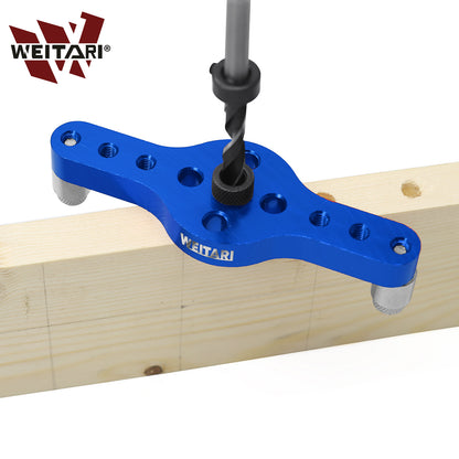 WEITARI® 6 10mm Vertical Self-Centering Drill Guide with Bushing Woodworking Drilling Locator Hole Puncher DIY Tool