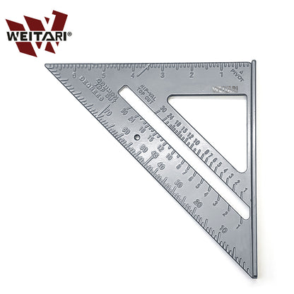 WEITARI® Carpenter Square, 7-inch Aluminum Square Carpenter Triangle Square Pressional Easy-Read Layout Tool framing Square (Aluminum)