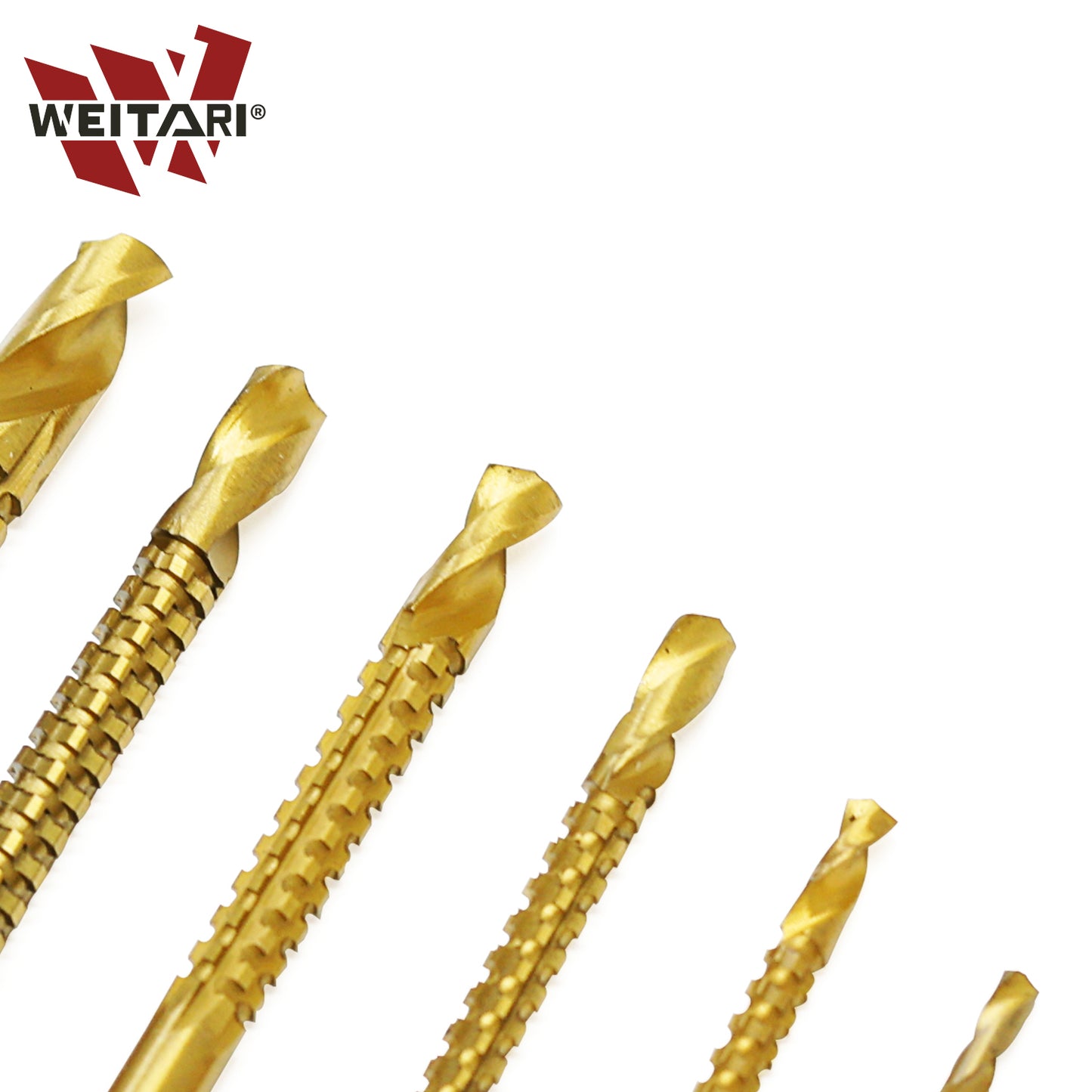 WEITARI 6pcs Drill Bits Serrated Cobalt Drill Bit Set Spiral Screw Metric Composite Tap Drill Bit Tap Twist Drill Bit Set Power Tool Accessories
