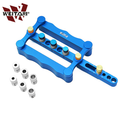 WEITARI® Self Centering Doweling Jig Punch Locator Dowel Jig Kit 1/4 3/8 5/16inch Drill Guide Sleeve Tool