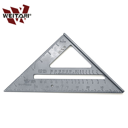 WEITARI® Carpenter Square, 7-inch Aluminum Square Carpenter Triangle Square Pressional Easy-Read Layout Tool framing Square (Aluminum)