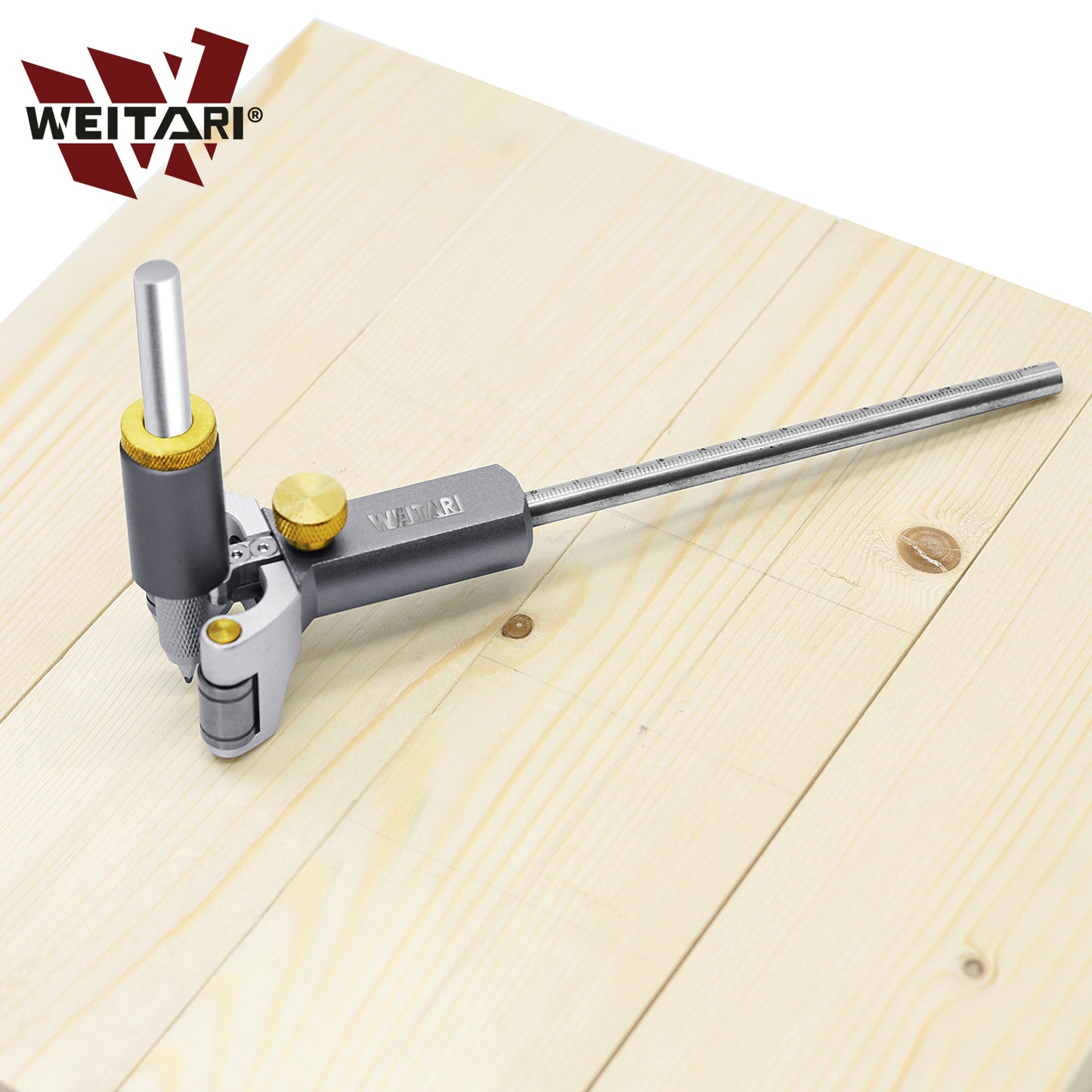 WEITARI Wood Scribe Tool, Woodworking Linear Arc Dual-purpose Scriber Ruler Parallel Line Drawing Tool Measuring Gauge DIY Multifunctional Woodworking Scribe Tools
