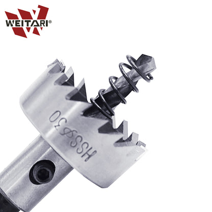 WEITARI 5Pcs HSS Hole Saw Cutter 16-30mm 5/8-Inch to 1-3/16 Inch, Drill Bits Set Heavy Duty Tool Kit for Stainless Steel, Aluminum Alloy, Plastic and Wood