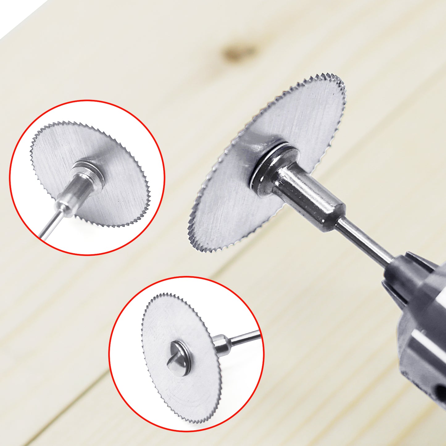 WEITARI 7pcs HSS Steel Circular Saw Blades Cutting Discs Cut-Off Wheel Blades Set for Rotary Tool