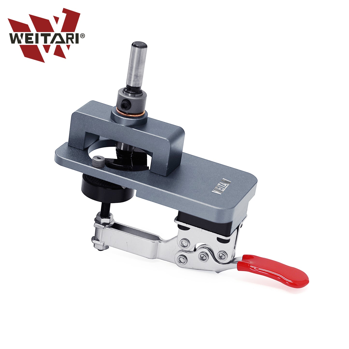 WEITARI 35MM Concealed Hinge Jig, Aluminum Alloy Hinge Hole Drilling Jig Wood Puncher Locator Woodworking Tool Drilling for Door Cabinets Hinges Mounting