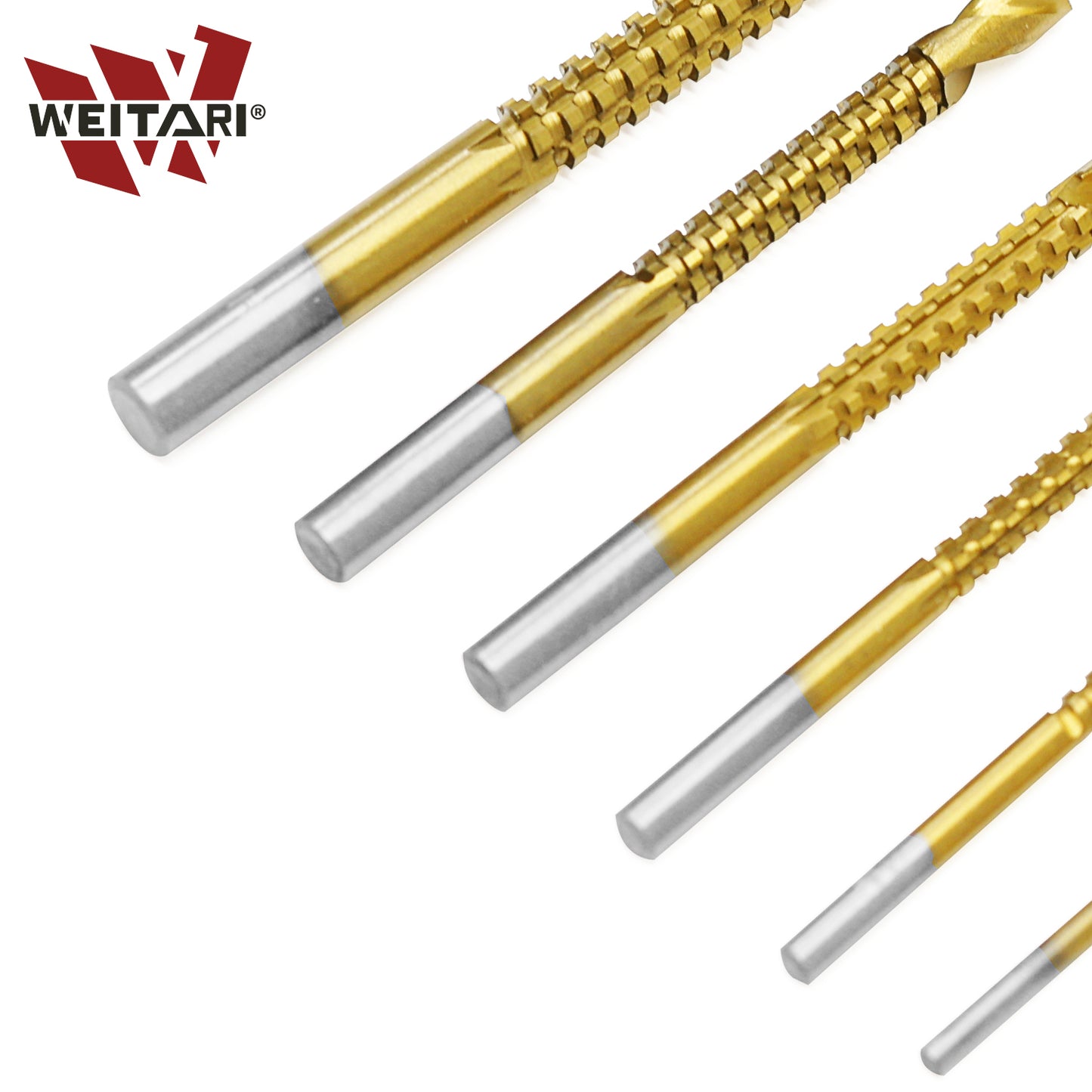 WEITARI 6pcs Drill Bits Serrated Cobalt Drill Bit Set Spiral Screw Metric Composite Tap Drill Bit Tap Twist Drill Bit Set Power Tool Accessories