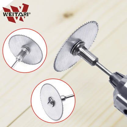 WEITARI 7pcs HSS Steel Circular Saw Blades Cutting Discs Cut-Off Wheel Blades Set for Rotary Tool