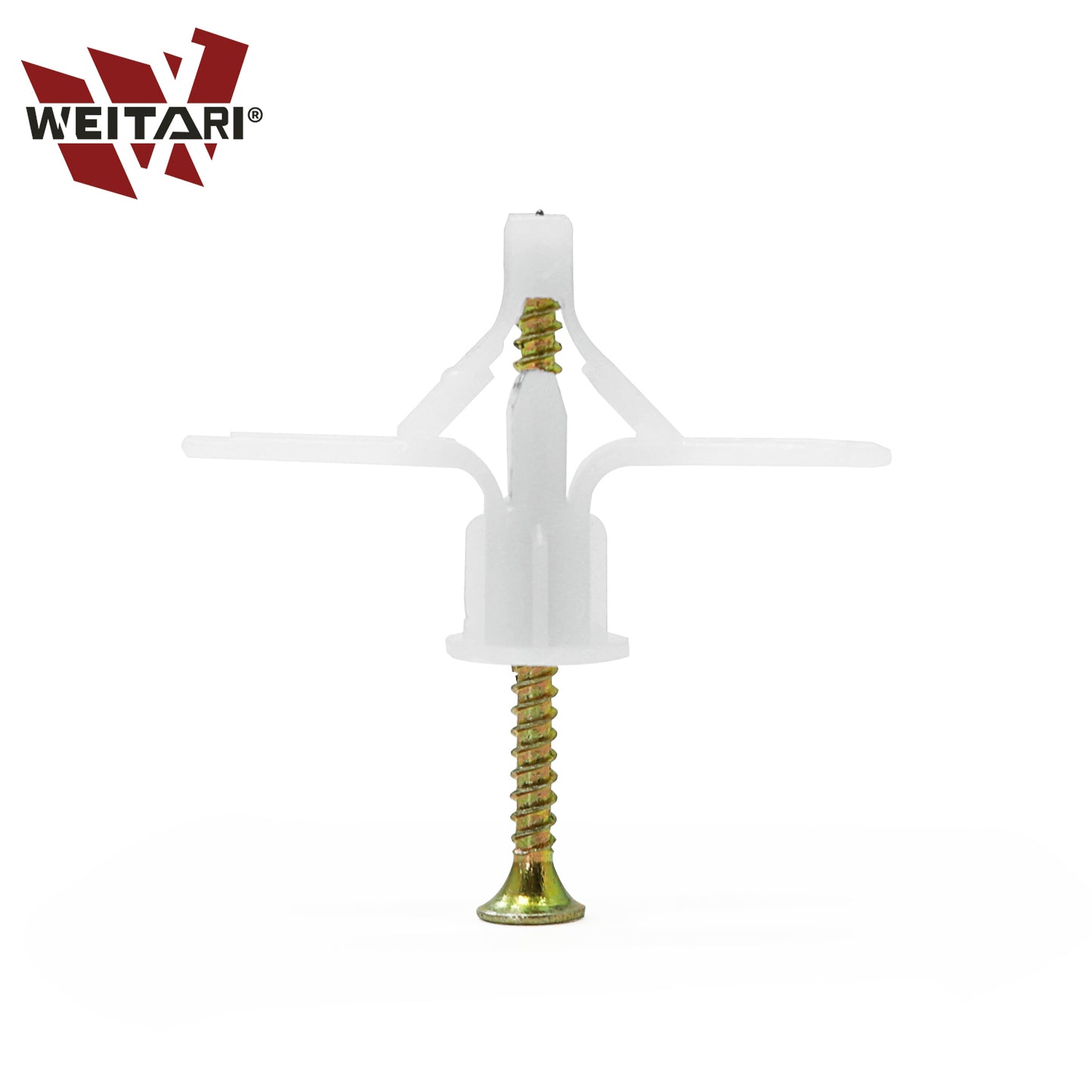 WEITARI Grey Drywall Anchor Kit with Screws Hollow Wall Anchors 100pcs self Drilling Drywall Anchors Plastic Aircraft Anchors with Screws (Anchor 50pcs + Screws 50pcs)