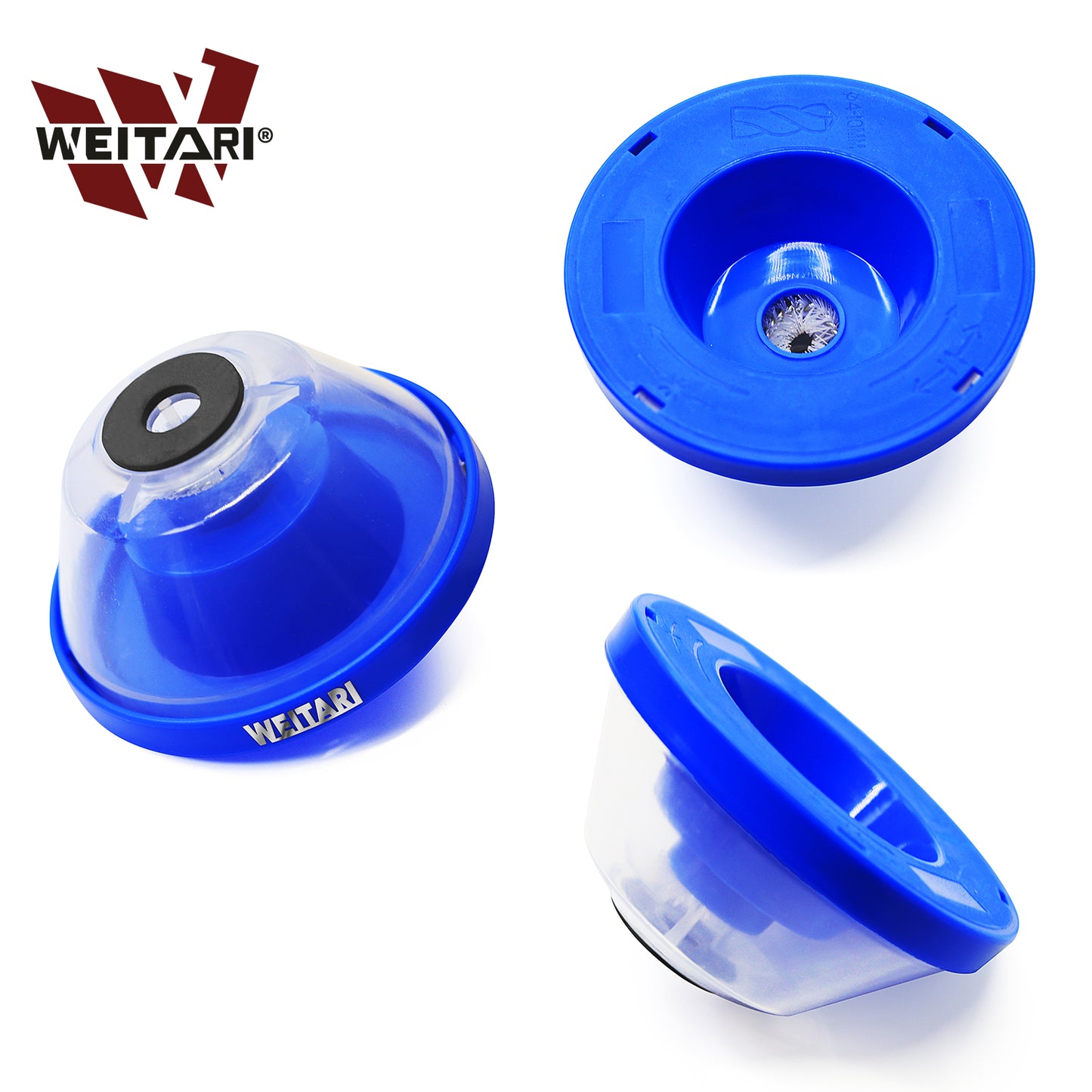 WEITARI® 2Pcs Drill Dust Collector,Drywall Dust Collector, Drill Dust Collector for Electric Hammer and Drill, Hole Saw Dust Bowl, Shockproof Dust Catcher with Sealing Cover & Anti-Skid Sponge