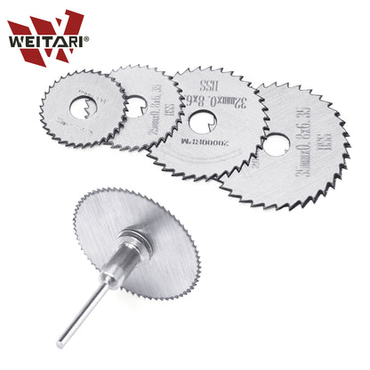 WEITARI 7pcs HSS Steel Circular Saw Blades Cutting Discs Cut-Off Wheel Blades Set for Rotary Tool