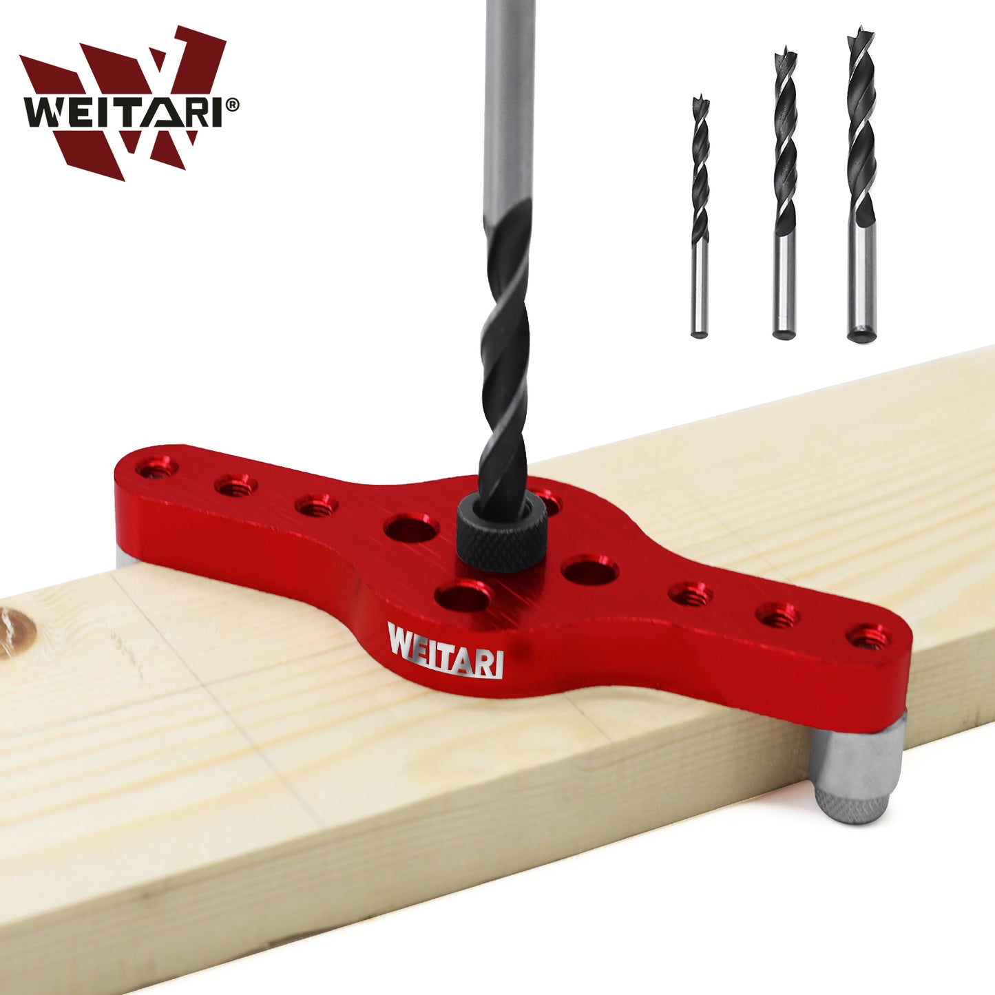 WEITARI® 6 10mm Vertical Self-Centering Drill Guide with Bushing Woodworking Drilling Locator Hole Puncher DIY Tool