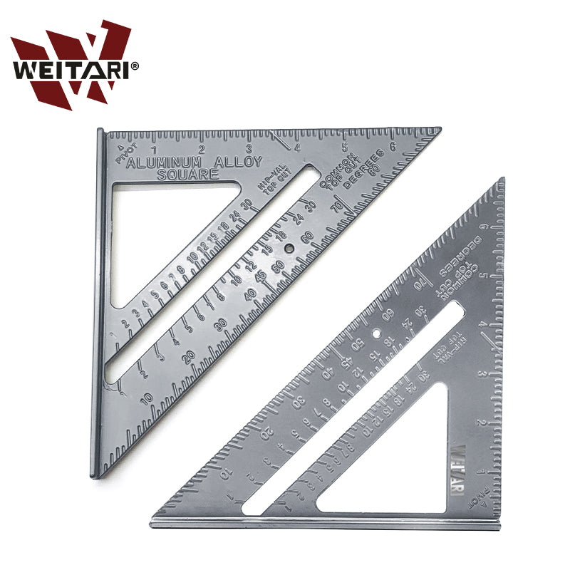 WEITARI® Carpenter Square, 7-inch Aluminum Square Carpenter Triangle Square Pressional Easy-Read Layout Tool framing Square (Aluminum)