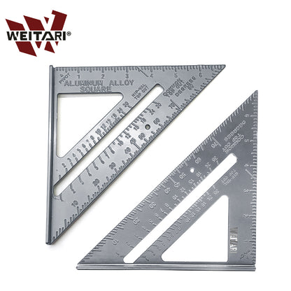 WEITARI® Carpenter Square, 7-inch Aluminum Square Carpenter Triangle Square Pressional Easy-Read Layout Tool framing Square (Aluminum)