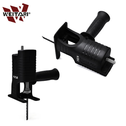 WEITARI® Electric Drill to Reciprocating Saw Adapter Chainsaw Conversion Head Saw Blades Handle Kit,Power Hand Saw Drill Attachment, Jig Saw Attachment,Drill Saw Attachment