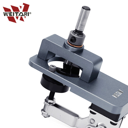 WEITARI 35MM Concealed Hinge Jig, Aluminum Alloy Hinge Hole Drilling Jig Wood Puncher Locator Woodworking Tool Drilling for Door Cabinets Hinges Mounting