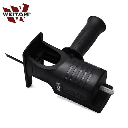 WEITARI® Electric Drill to Reciprocating Saw Adapter Chainsaw Conversion Head Saw Blades Handle Kit,Power Hand Saw Drill Attachment, Jig Saw Attachment,Drill Saw Attachment