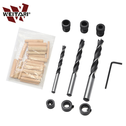 WEITARI® 6 10mm Vertical Self-Centering Drill Guide with Bushing Woodworking Drilling Locator Hole Puncher DIY Tool