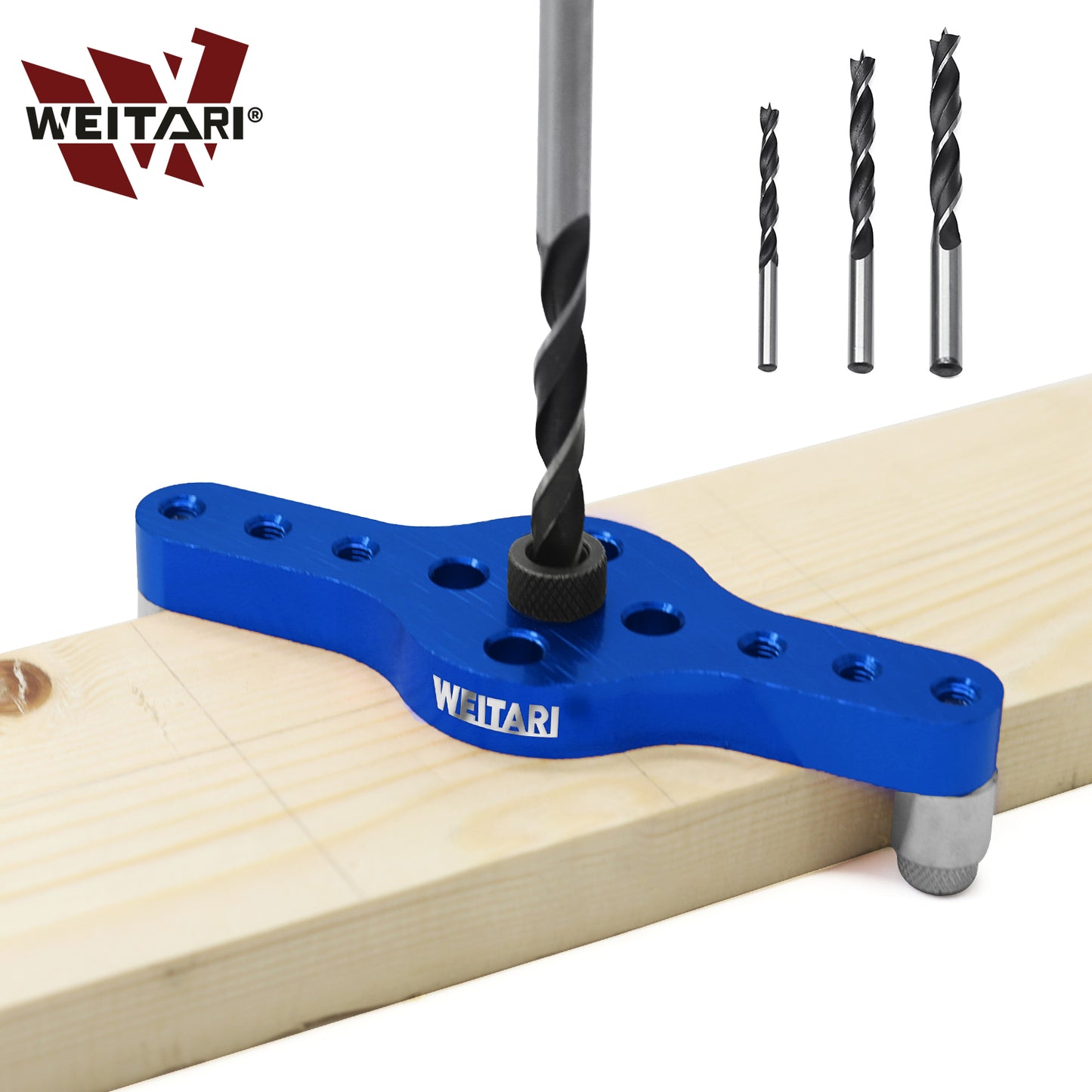 WEITARI® 6 10mm Vertical Self-Centering Drill Guide with Bushing Woodworking Drilling Locator Hole Puncher DIY Tool