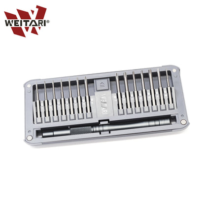 WEITARI Precision Screwdriver Set, 30 in 1 Mini Screwdriver, Screwdriver Bit Sets, Multifunction Precision Screwdriver Kit, Repair Tool Kit for Electronics, Computer, Eyeglass, Phone, Watch