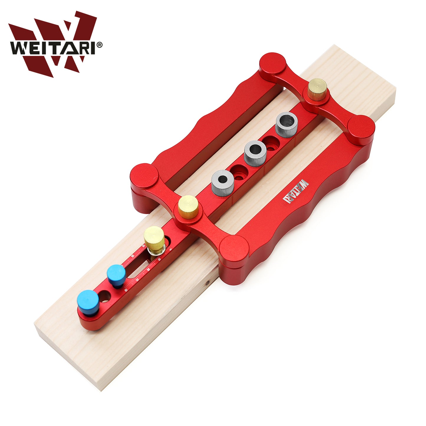 WEITARI® Self Centering Doweling Jig Punch Locator Dowel Jig Kit 1/4 3/8 5/16inch Drill Guide Sleeve Tool