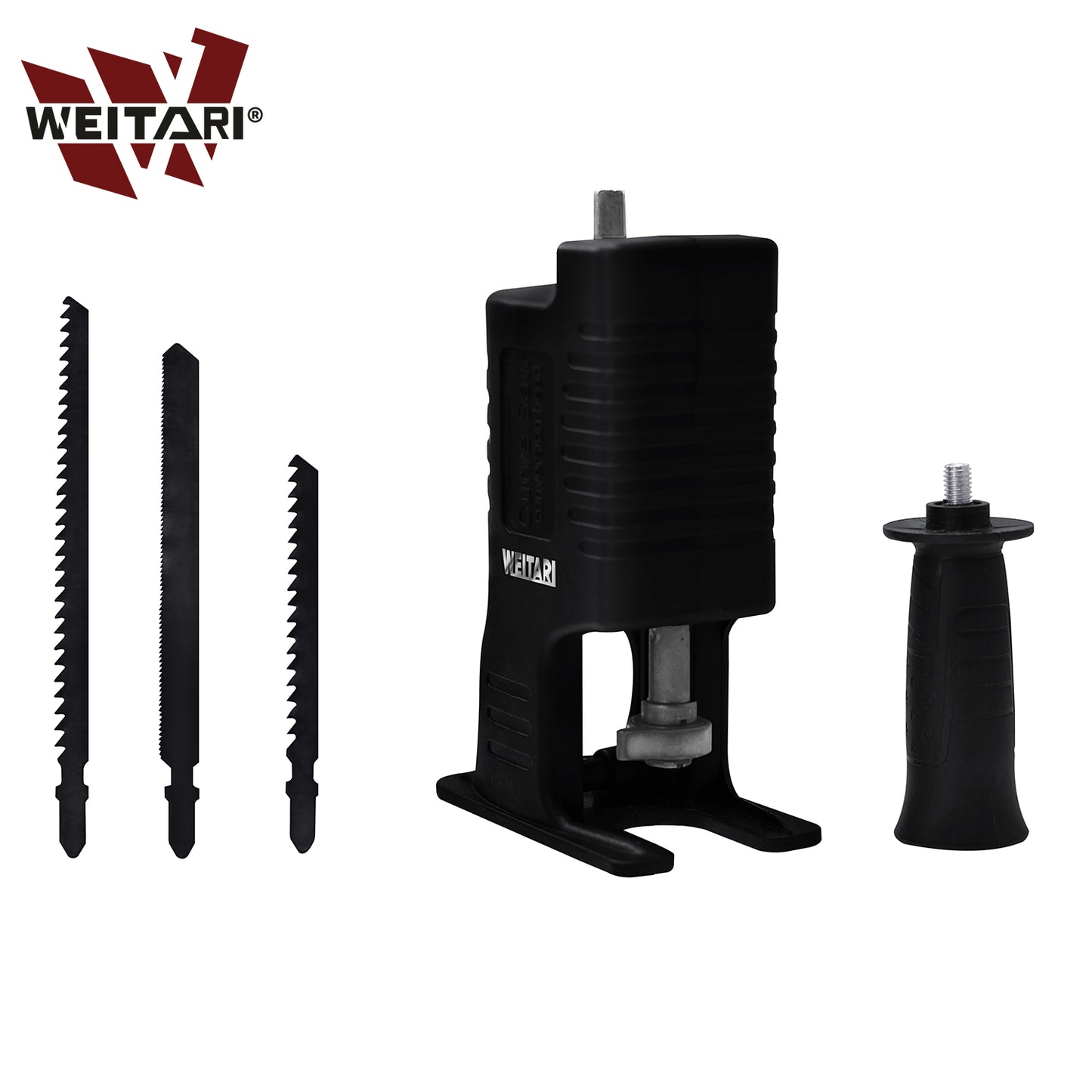 WEITARI® Electric Drill to Reciprocating Saw Adapter Chainsaw Conversion Head Saw Blades Handle Kit,Power Hand Saw Drill Attachment, Jig Saw Attachment,Drill Saw Attachment