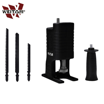 WEITARI® Electric Drill to Reciprocating Saw Adapter Chainsaw Conversion Head Saw Blades Handle Kit,Power Hand Saw Drill Attachment, Jig Saw Attachment,Drill Saw Attachment