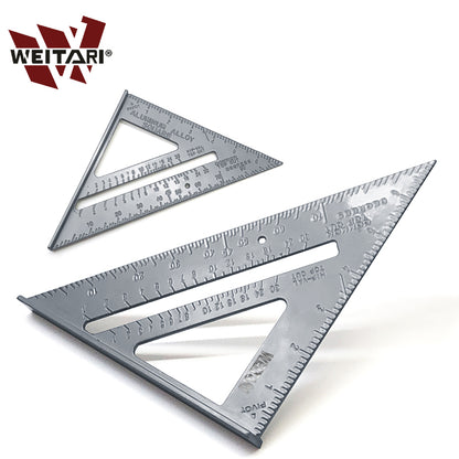 WEITARI® Carpenter Square, 7-inch Aluminum Square Carpenter Triangle Square Pressional Easy-Read Layout Tool framing Square (Aluminum)