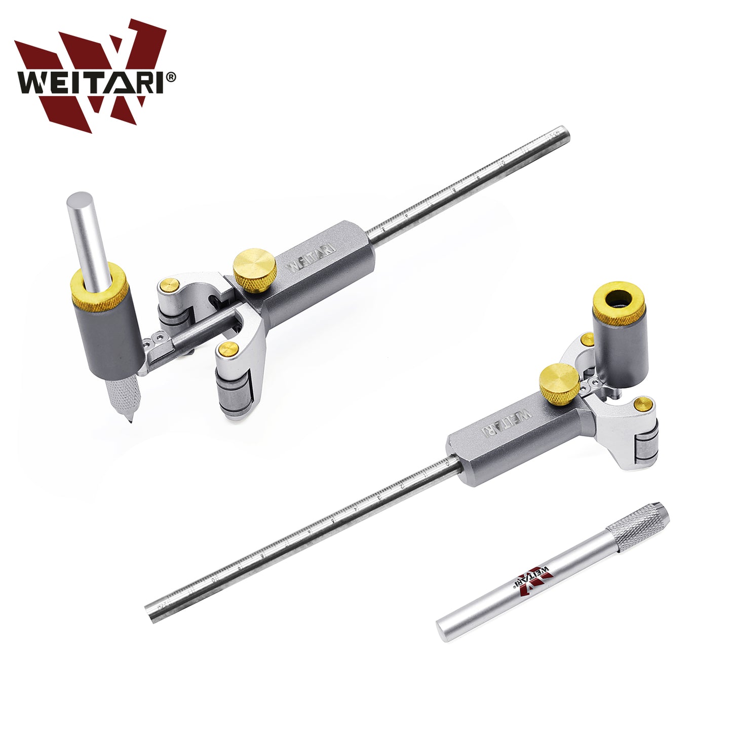 WEITARI Wood Scribe Tool, Woodworking Linear Arc Dual-purpose Scriber Ruler Parallel Line Drawing Tool Measuring Gauge DIY Multifunctional Woodworking Scribe Tools