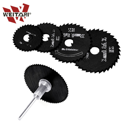 WEITARI 7pcs HSS Steel Circular Saw Blades Cutting Discs Cut-Off Wheel Blades Set for Rotary Tool