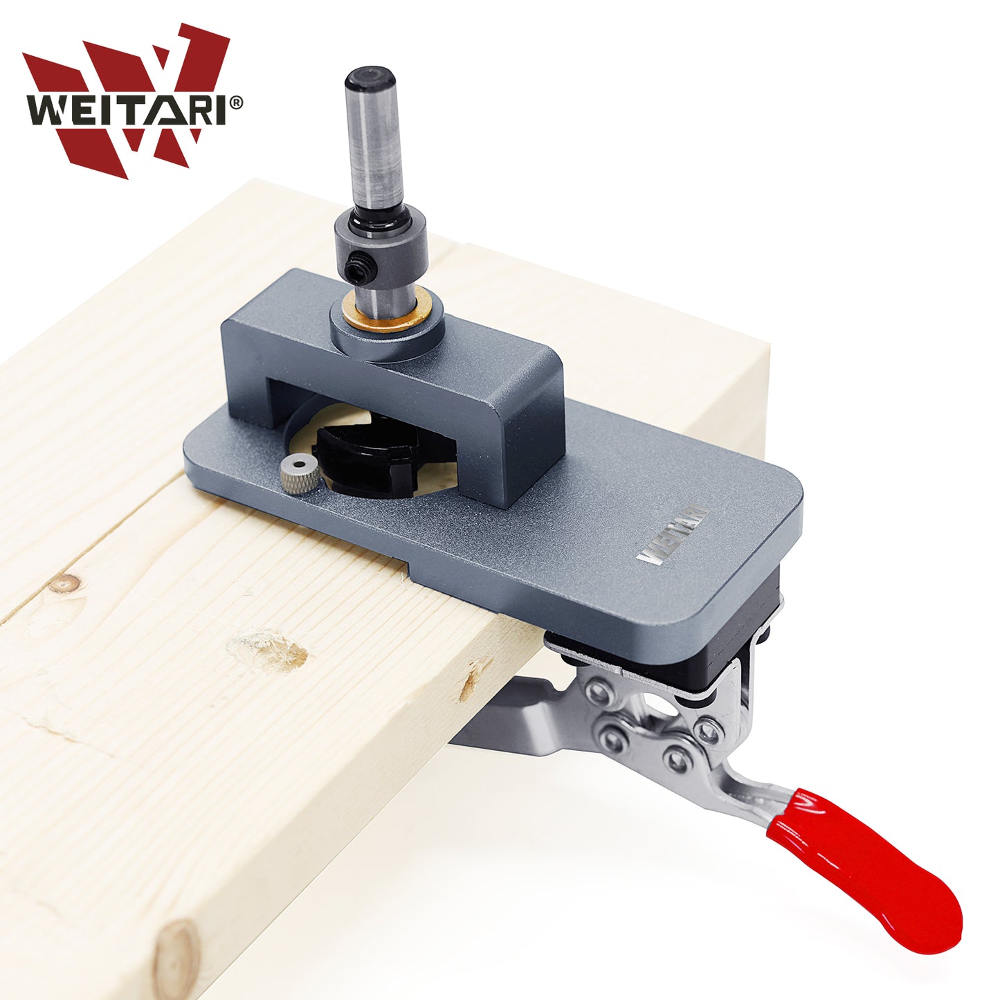 WEITARI 35MM Concealed Hinge Jig, Aluminum Alloy Hinge Hole Drilling Jig Wood Puncher Locator Woodworking Tool Drilling for Door Cabinets Hinges Mounting