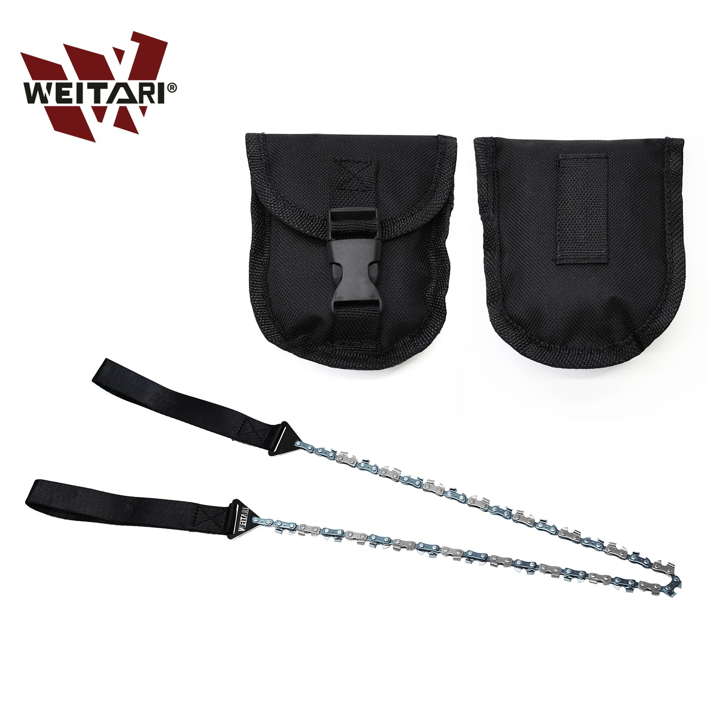 WEITARI® Pocket chainsaw 27 Inch with 33 Sharp Teeth Blades Hand Compact Saw Tools for Camping Hunting Tree Cutting Outdoor Survival Garden Work(27 inches -33teeth)