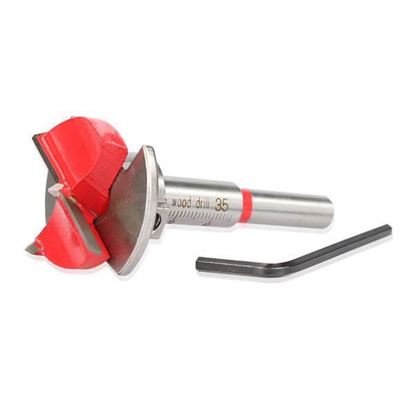 WEITARI® Forstner Bit Set 5Pcs Adjustable Positioning Drill, 15/20/25/30/35mm Forstner Bits for Wood Drilling, Cemented Carbide Woodworking Hole Saw with Depth Stoper