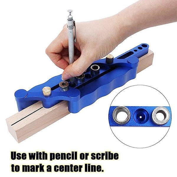 WEITARI® Self Centering Doweling Jig Punch Locator Dowel Jig Kit 1/4 3/8 5/16inch Drill Guide Sleeve Tool