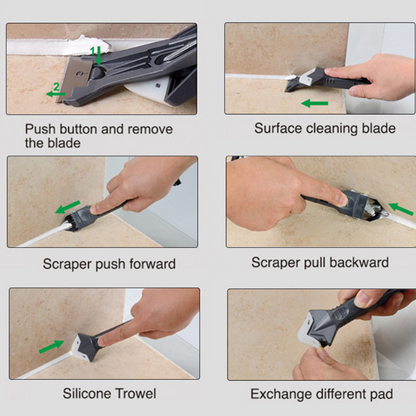 Herramienta de calafateo de silicona 3 en 1