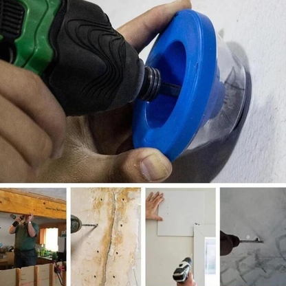 WEITARI® 2Pcs Drill Dust Collector,Drywall Dust Collector, Drill Dust Collector for Electric Hammer and Drill, Hole Saw Dust Bowl, Shockproof Dust Catcher with Sealing Cover & Anti-Skid Sponge