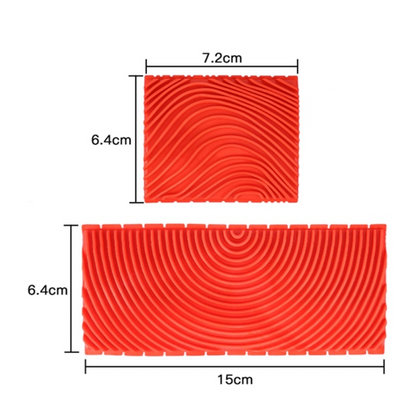 2 unids/set decoración arte grabado DIY cepillado rodillos de pintura