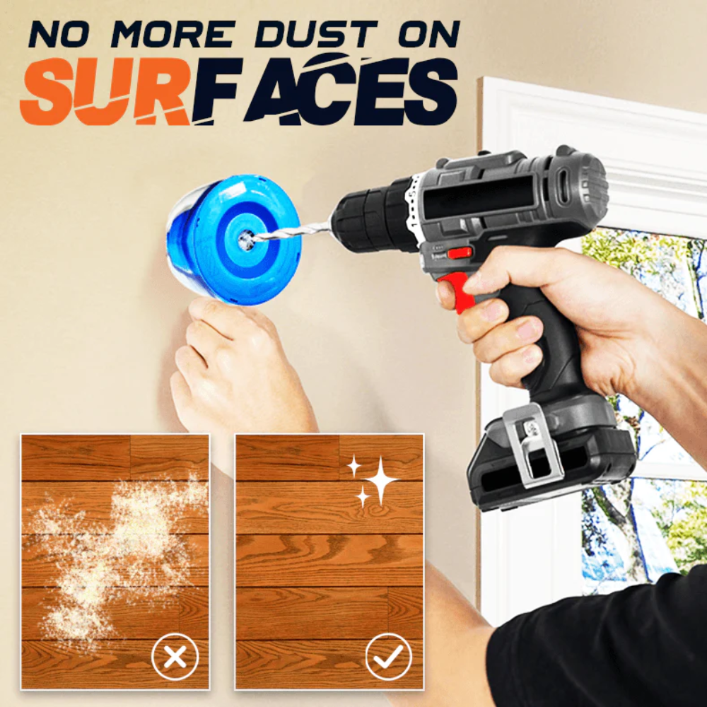 WEITARI® 2Pcs Drill Dust Collector,Drywall Dust Collector, Drill Dust Collector for Electric Hammer and Drill, Hole Saw Dust Bowl, Shockproof Dust Catcher with Sealing Cover & Anti-Skid Sponge