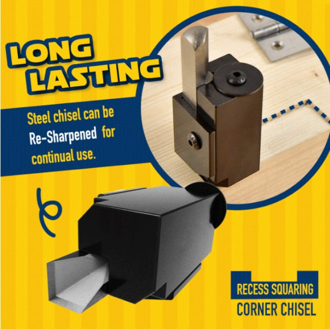 WEITARI® Squaring Corner Chisel - Square Mortise Chisel Hinge Recess Corner Wood Chiseling Tool For Hinge Mortises, Door Installation, Framing, Woodworking